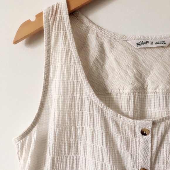 Woolrich White Cotton Sleeveless Button Blouse XS - Picture 3 of 7